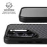 Black Carbon Fiber Specialty Texture Material Galaxy S25 Ultra Kickstand Case